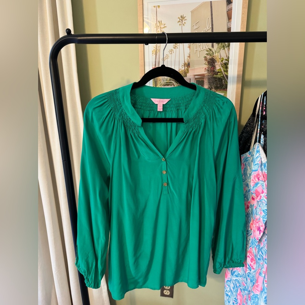 Lilly Pulitzer Vibrant Green Blouse